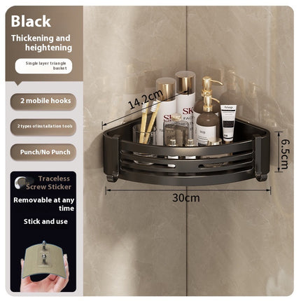 Portable Bathroom Corner Shelf – Raised Aluminium Storage | Ikeame