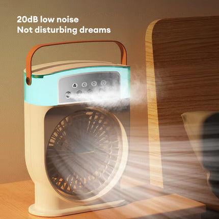 Portable USB Air Cooler Fan | Mist Cooling Fan with LED Light