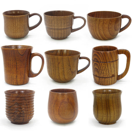 Handmade Solid Wood Cup 🌿 – Natural Wooden Drinkware