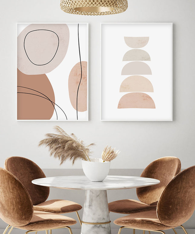 Abstract Canvas Wall Art | Geometric Boho Wall Décor
