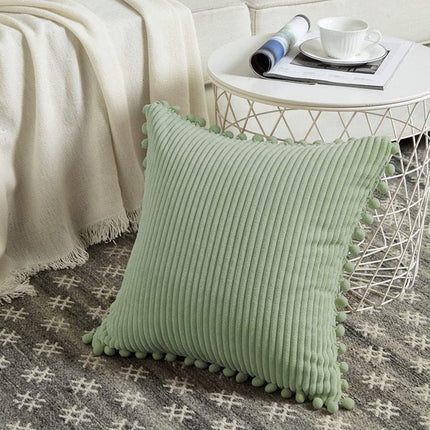 Cosy Corduroy Cushions with Bobble Edging