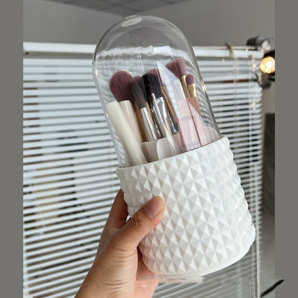 Rotating Makeup Organiser Dustproof Brush Storage Box