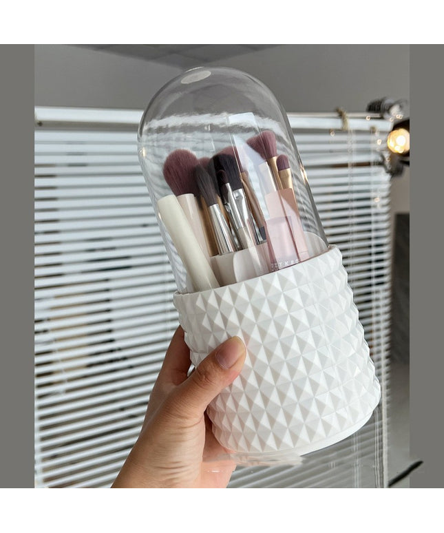 Rotating Makeup Organiser Dustproof Brush Storage Box