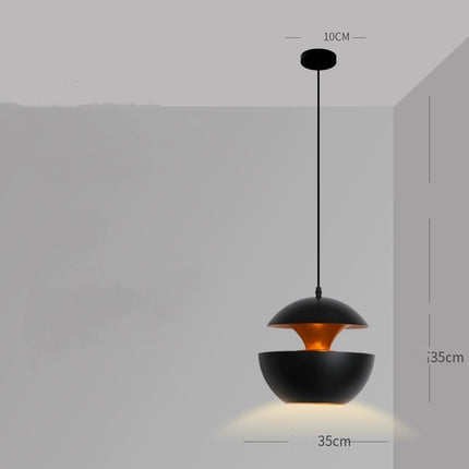 Nordic Minimalist Ceiling Light – Black & Gold or White & Gold | Ikeame