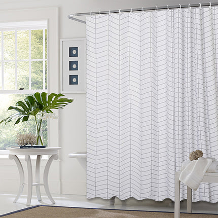 Waterproof Polyester Shower Curtain 180×180cm | Nordic & European Patterns – Ikeame