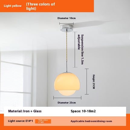 Vintage Glass Pendant Light for Bar, Counter & Dining Spaces