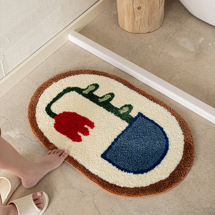 Oval Mat To Prevent Slip In Bathroom