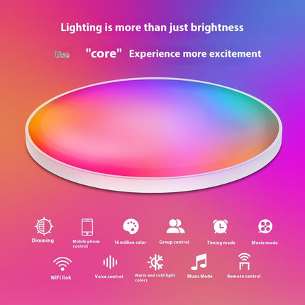 Smart WiFi Bluetooth Ceiling Lamp – RGB Colour Changing, Remote Dimmable | Ikeame