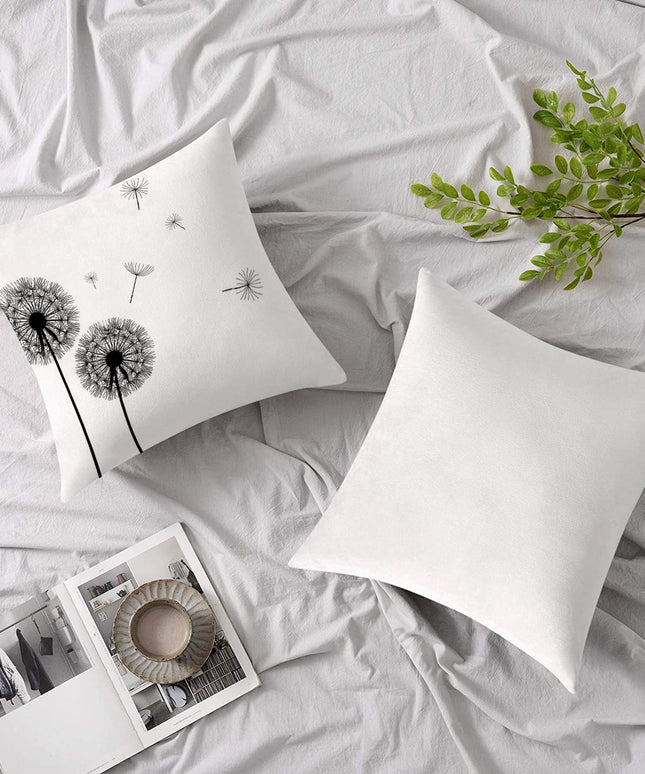 Beautiful Dandelion Printed Linen Cushion Cover