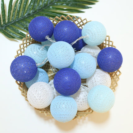 Cotton Ball String Lights – Colourful Festival Decoration (Battery or USB) | Ikeame