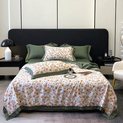 Tencel summer duvet four-piece washed silk – Trendy & Practical for Daily Living