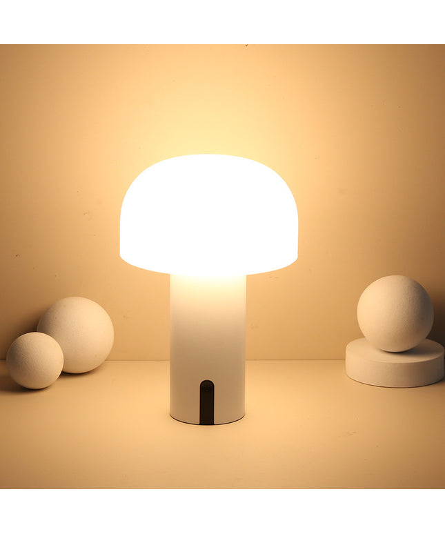 Mushroom LED Bedside Touch Night Light – Rechargeable | Pink, Green, White