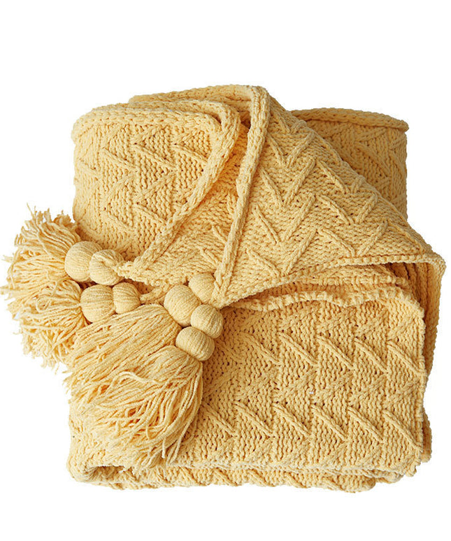 Super Soft, Luxury, Nordic Style Knitted Blanket with Tassels 🧶✨