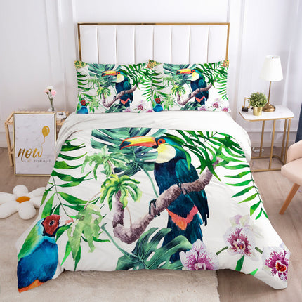 Bright Floral Bedding Set – Colourful 3-Piece Duvet Cover & Pillowcases | Ikeame