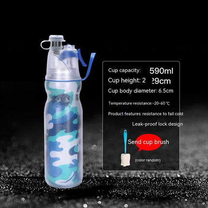 Cooling Spray Water Bottle | 590ml Misting Sports Bottle