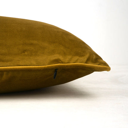 Velvet Cushion Cover – Bronze & Gold Luxury Pillow | Ikeame