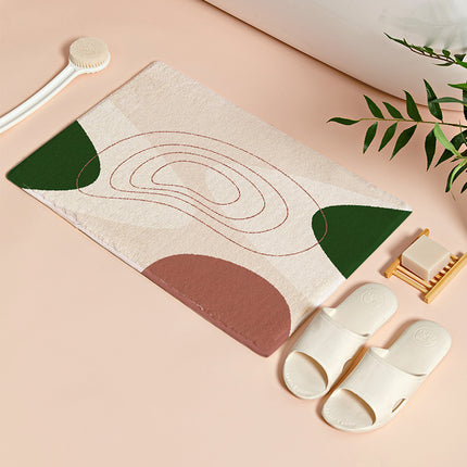 Nordic Geometric Absorbent Non-Slip Floor Mat