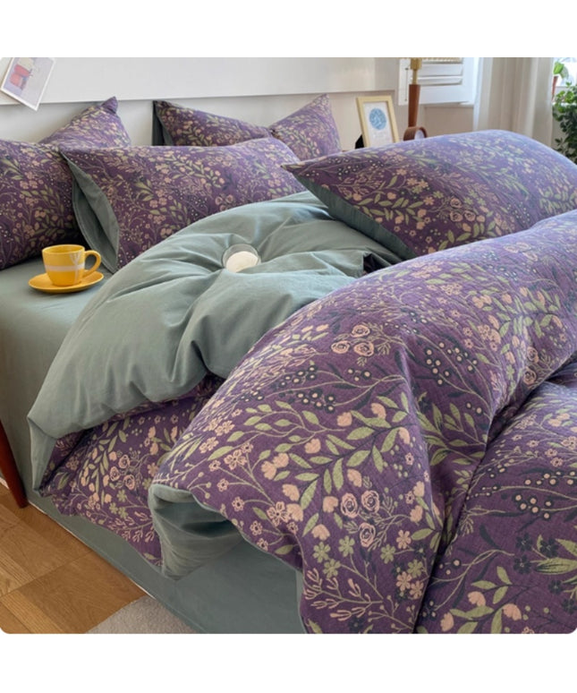Four-piece Cotton Double-layer Bedding Set