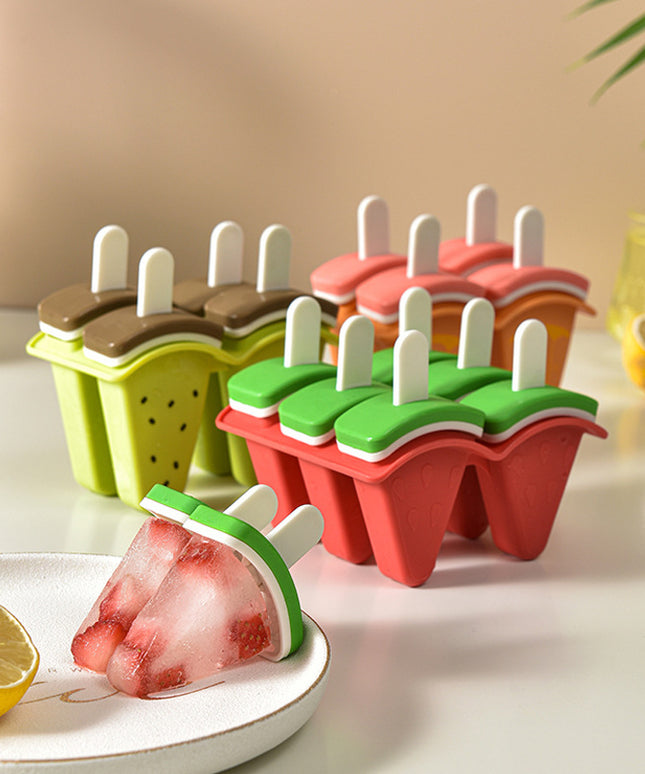 DIY Fruit Ice Lolly Moulds | 4 Grid Ice Cream Mould