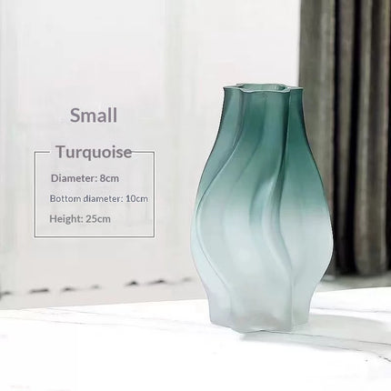 Creative Colored Frosted Glass Vase