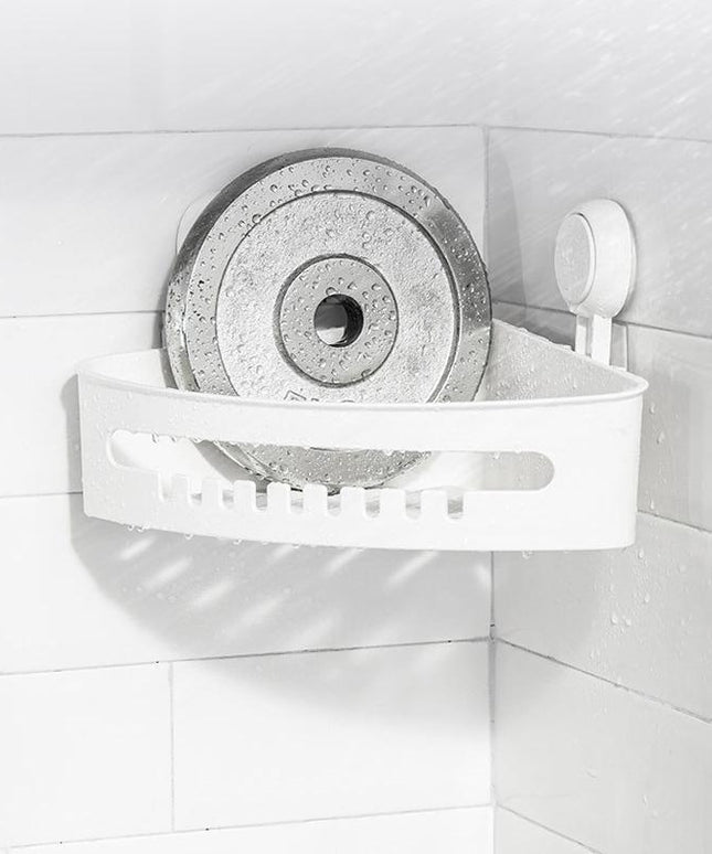 No-Drill Wall Hanging Bathroom Shelf with Double Hook
