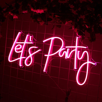 Let’s Party Neon Sign | LED Wedding & Event Light