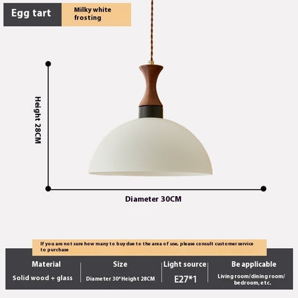 Retro Glass Pendant Light – 30cm Semi-Circular Shade | Ikeame
