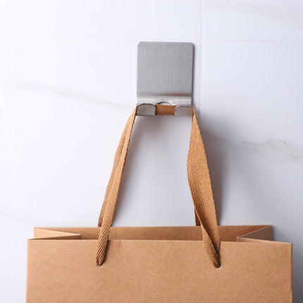 Direct Sales Seamless Stainless Steel Double Hook Double-side Paste Stainless Steel Shaver Holder Power Plug Hook Frame