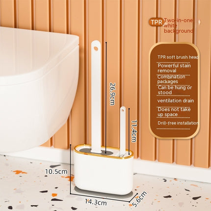 Wall-Mounted Silicone Toilet Brush | Flexible No Dead Angle Cleaning – Ikeame