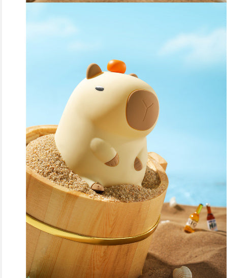 Capybara Night Light – Soft Silicone Rechargeable Lamp | Ikeame