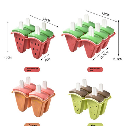 DIY Fruit Ice Lolly Moulds | 4 Grid Ice Cream Mould