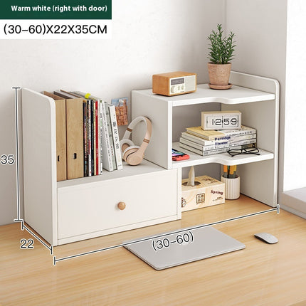Adjustable Desktop Bookshelf Retractable Desk Organiser