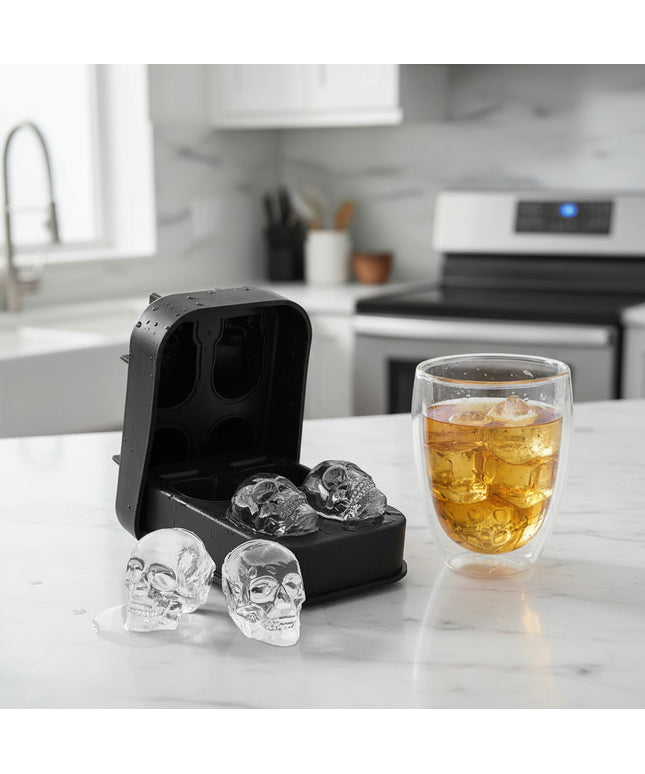 Silicone Skull Ice Tray 💀 – Black