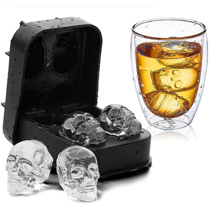 Silicone Skull Ice Tray 💀 – Black