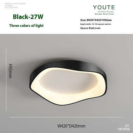 Macaron Ceiling LED Light – Modern Round Wave Design (42cm / 52cm, 3 Colours)