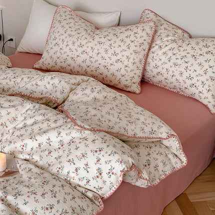 Super soft sleep naked class a cotton double-layer yarn four-piece set – Trendy & Practical for Daily Living