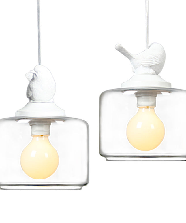 Light Luxury Designer Bird Pendant Light – Glass | Adjustable 1.5m