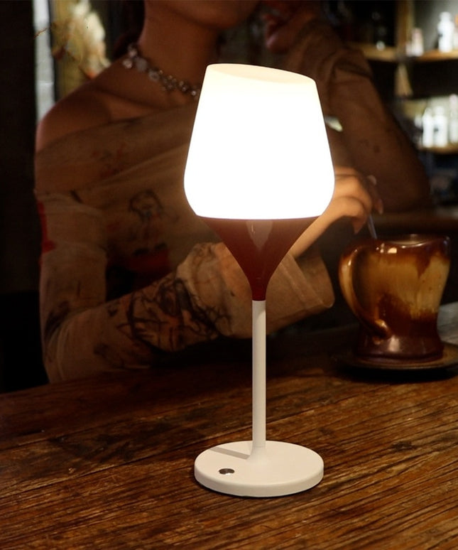 Creative Charging Wine Glass Red Atmosphere Table Lamp