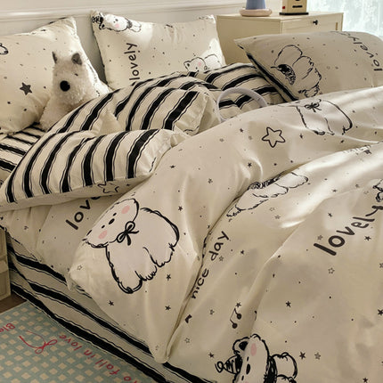 Westie Dog Bedding Set Cotton | Cartoon Terrier Duvet Cover UK