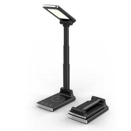 Wireless Charger Desk Lamp – Foldable LED Light & Phone Stand (USB Powered)
