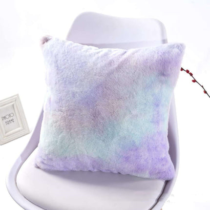 Rainbow Gradient Cushion Cover | Plush Tie-Dye Pillow 45x45