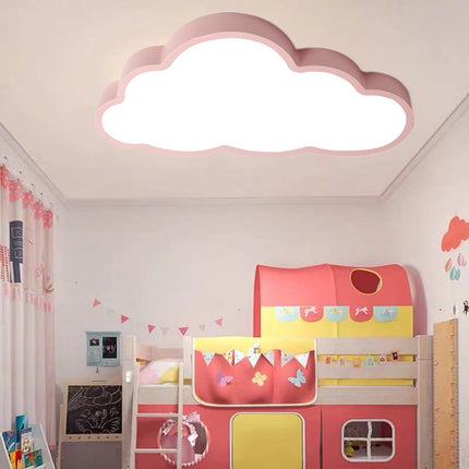 Cloud Shaped LED Ceiling Lamp – Blue, White, or Pink | Dimmable Options