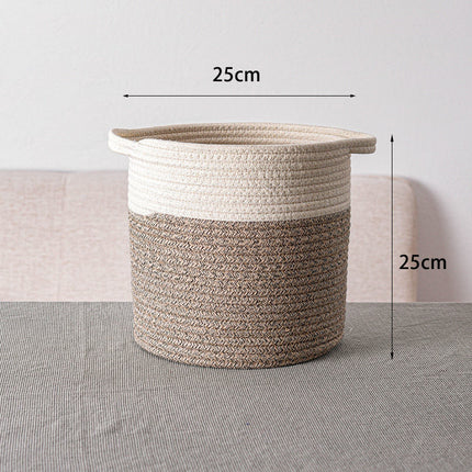 Handwoven Cotton Storage Basket Japanese Style Organiser