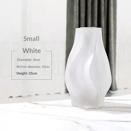 Creative Colored Frosted Glass Vase