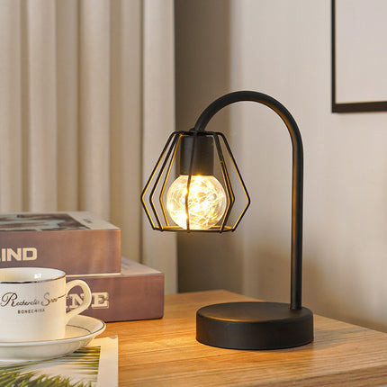 LED Wrought Iron Decorative Lamp – Modern Accent Light (Black or White, 2 Designs)