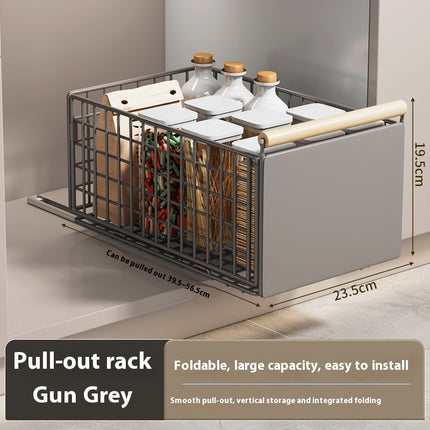 Multifunctional Foldable Extendable Pull Out Storage Basket – Adjustable Organiser