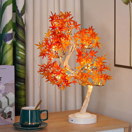 Leaf Tree Decorative LED Lamp – USB or Battery Powered (Warm Light, 4 Styles)