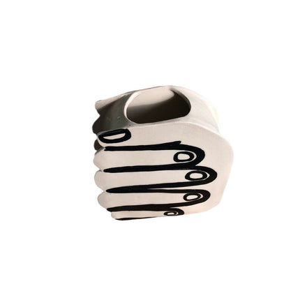 Hand Vase Sculpture – Creative Flower-Holding Illusion Décor