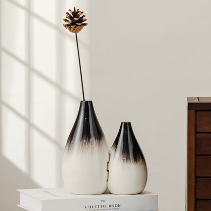Mother & Child Vase Set – Japanese Minimalist Water Drop Design