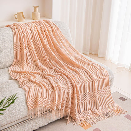 Nordic Tassel Throw Blanket | Luxury Sofa Cover Throw
